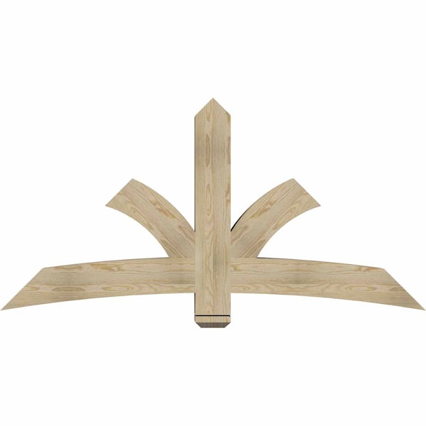 Ekena Millwork Davenport Rough Sawn Timber Gable Bracket, Douglas Fir, 72"W x 36"H x 6"D x 6"F, 12/12 Pitch GBW072X36X0606DAV00RDF - main